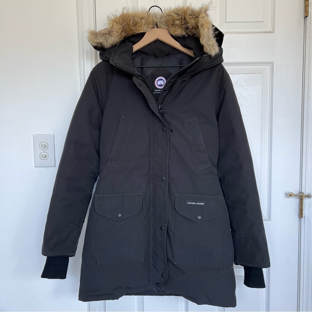 Canada Goose Dark Gray Ski Jacket with Fur Hood